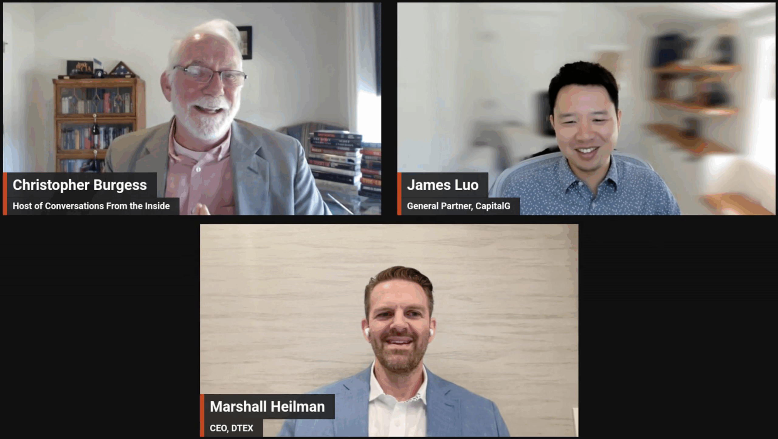 Conversations from the Inside episode 19 with Marshall Heilman and James Luo